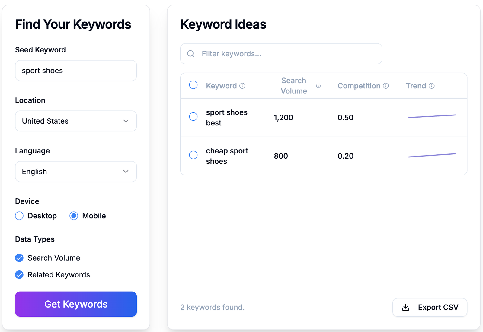 Seonoob Keyword Explorer